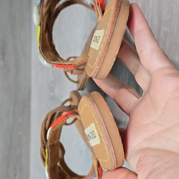 Steve Madden Women Milos Leather Boho Hobo Loop Toe Sandals Shoes Sz 9 - Picture 5 of 9